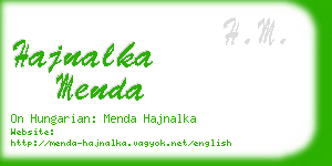 hajnalka menda business card